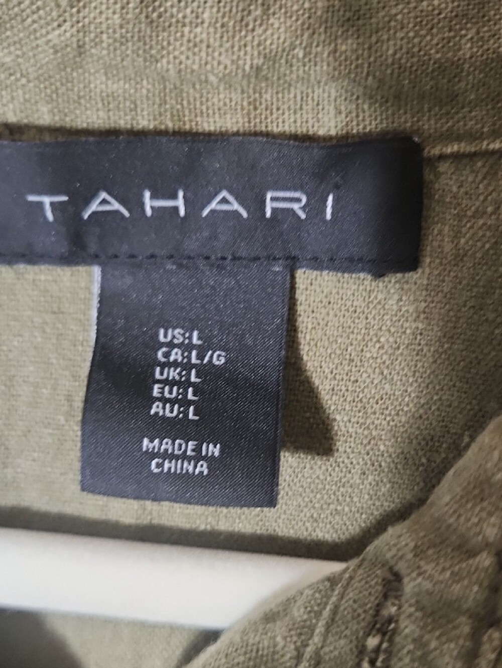 Tahari Olive Green Utility Jumpsuit - Picture 2 of 15